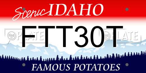 FTT30T Idaho License Plate