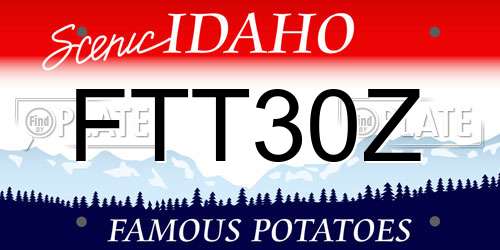 FTT30Z Idaho License Plate