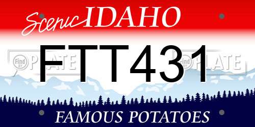 FTT431 Idaho License Plate