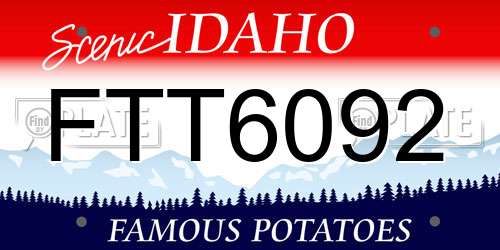FTT6092 Idaho License Plate