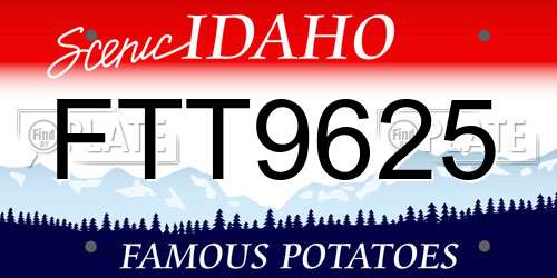 FTT9625 Idaho License Plate