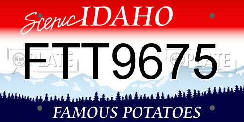 FTT9675 Idaho License Plate