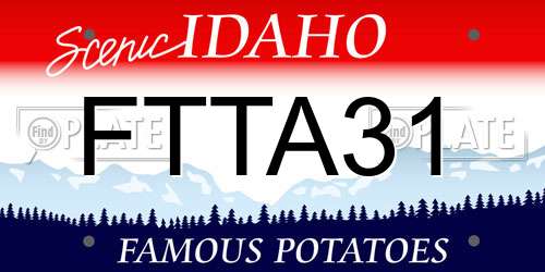 FTTA31 Idaho License Plate