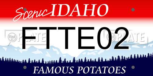 FTTE02 Idaho License Plate