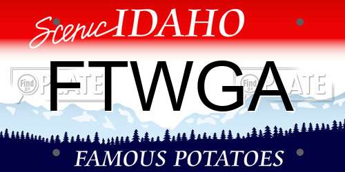 FTWGA Idaho License Plate