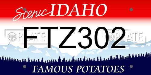 FTZ302 Idaho License Plate