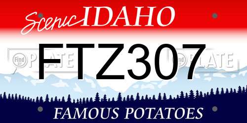 FTZ307 Idaho License Plate