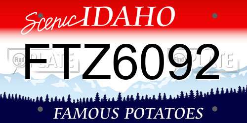 FTZ6092 Idaho License Plate