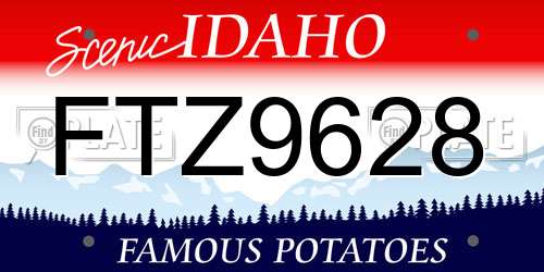 FTZ9628 Idaho License Plate