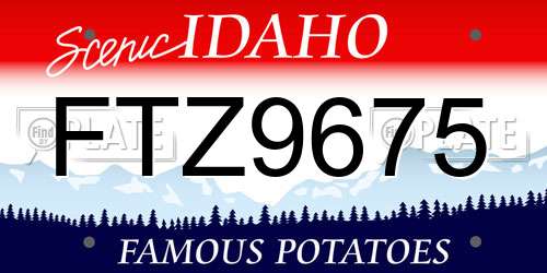 FTZ9675 Idaho License Plate