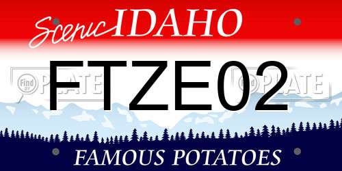 FTZE02 Idaho License Plate