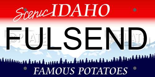FULSEND Idaho License Plate