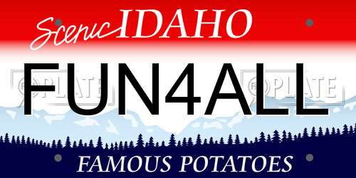 FUN4ALL Idaho License Plate