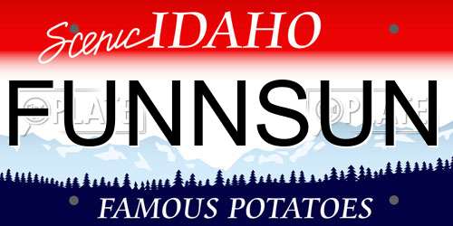 FUNNSUN Idaho License Plate