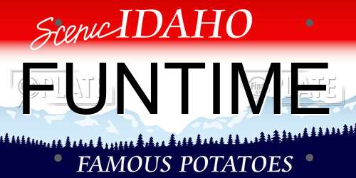 FUNTIME Idaho License Plate