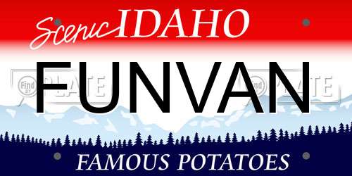FUNVAN Idaho License Plate
