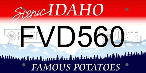 FVD560 Idaho License Plate
