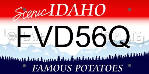 FVD56Q Idaho License Plate