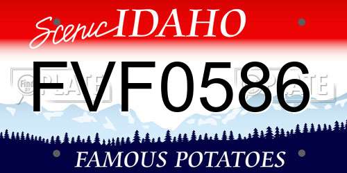 FVF0586 Idaho License Plate