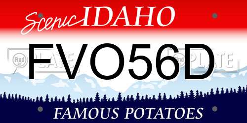 FVO56D Idaho License Plate