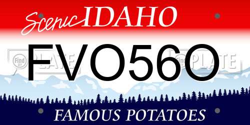 FVO56O Idaho License Plate
