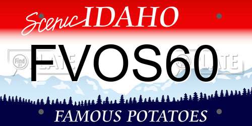 FVOS60 Idaho License Plate
