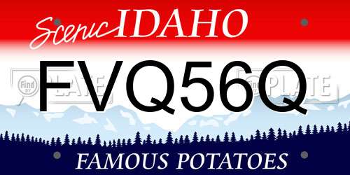 FVQ56Q Idaho License Plate