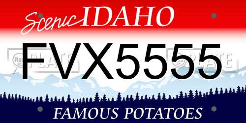 FVX5555 Idaho License Plate