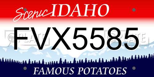 FVX5585 Idaho License Plate