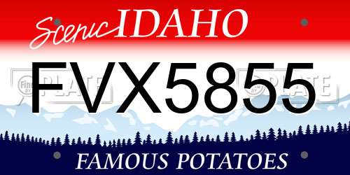 FVX5855 Idaho License Plate