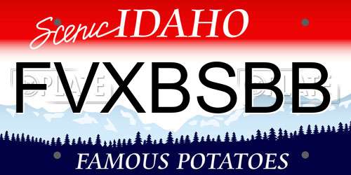 FVXBSBB Idaho License Plate