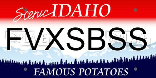 FVXSBSS Idaho License Plate