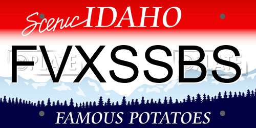 FVXSSBS Idaho License Plate