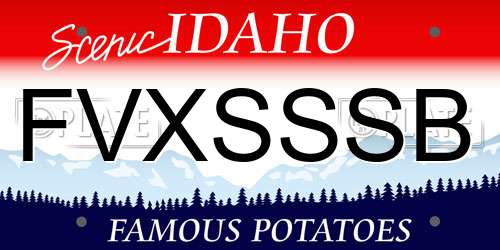 FVXSSSB Idaho License Plate
