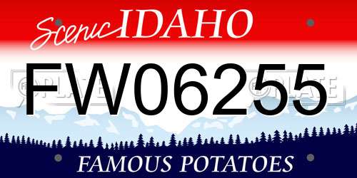 FW06255 Idaho License Plate