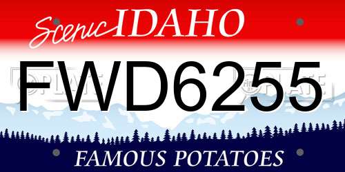 FWD6255 Idaho License Plate