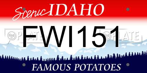 FWI151 Idaho License Plate