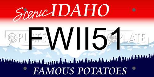 FWII51 Idaho License Plate