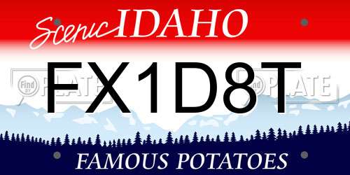 FX1D8T Idaho License Plate