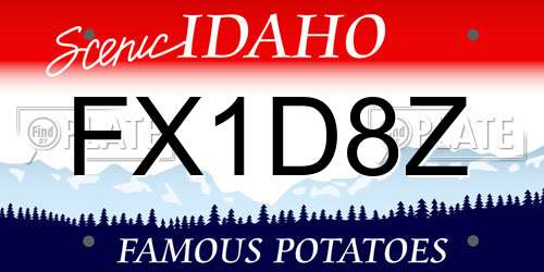 FX1D8Z Idaho License Plate