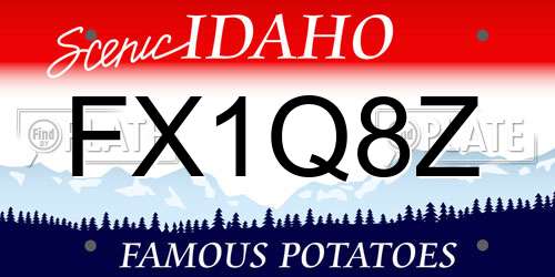 FX1Q8Z Idaho License Plate
