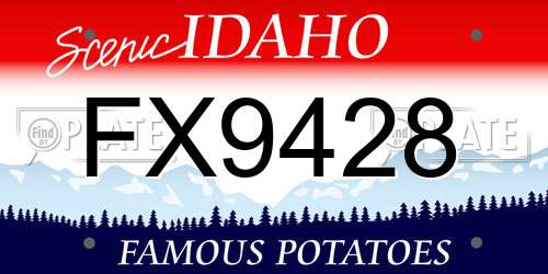 FX9428 Idaho License Plate