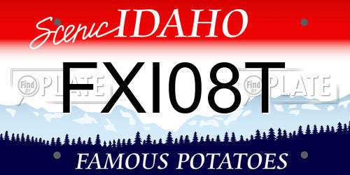 FXI08T Idaho License Plate