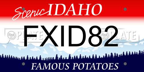 FXID82 Idaho License Plate