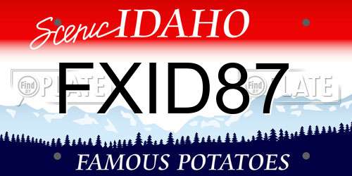 FXID87 Idaho License Plate