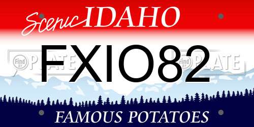 FXIO82 Idaho License Plate