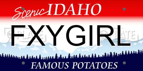 FXYGIRL Idaho License Plate