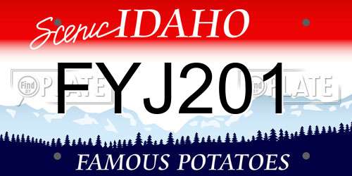 FYJ201 Idaho License Plate