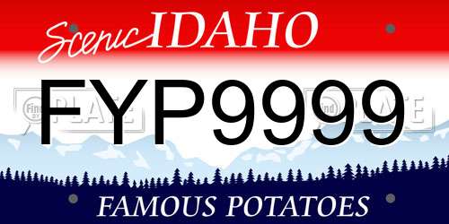 FYP9999 Idaho License Plate