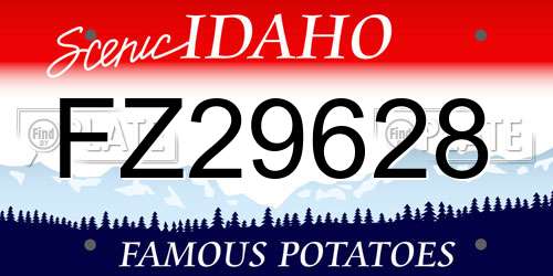 FZ29628 Idaho License Plate